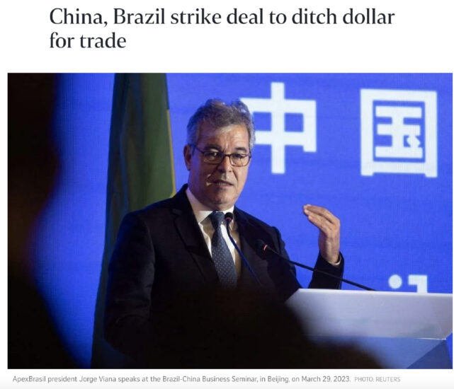 巴西抛开美元，与中国直接本币结算，外交部最新回应！东盟国家开始商讨：放弃美元！-爱国者网